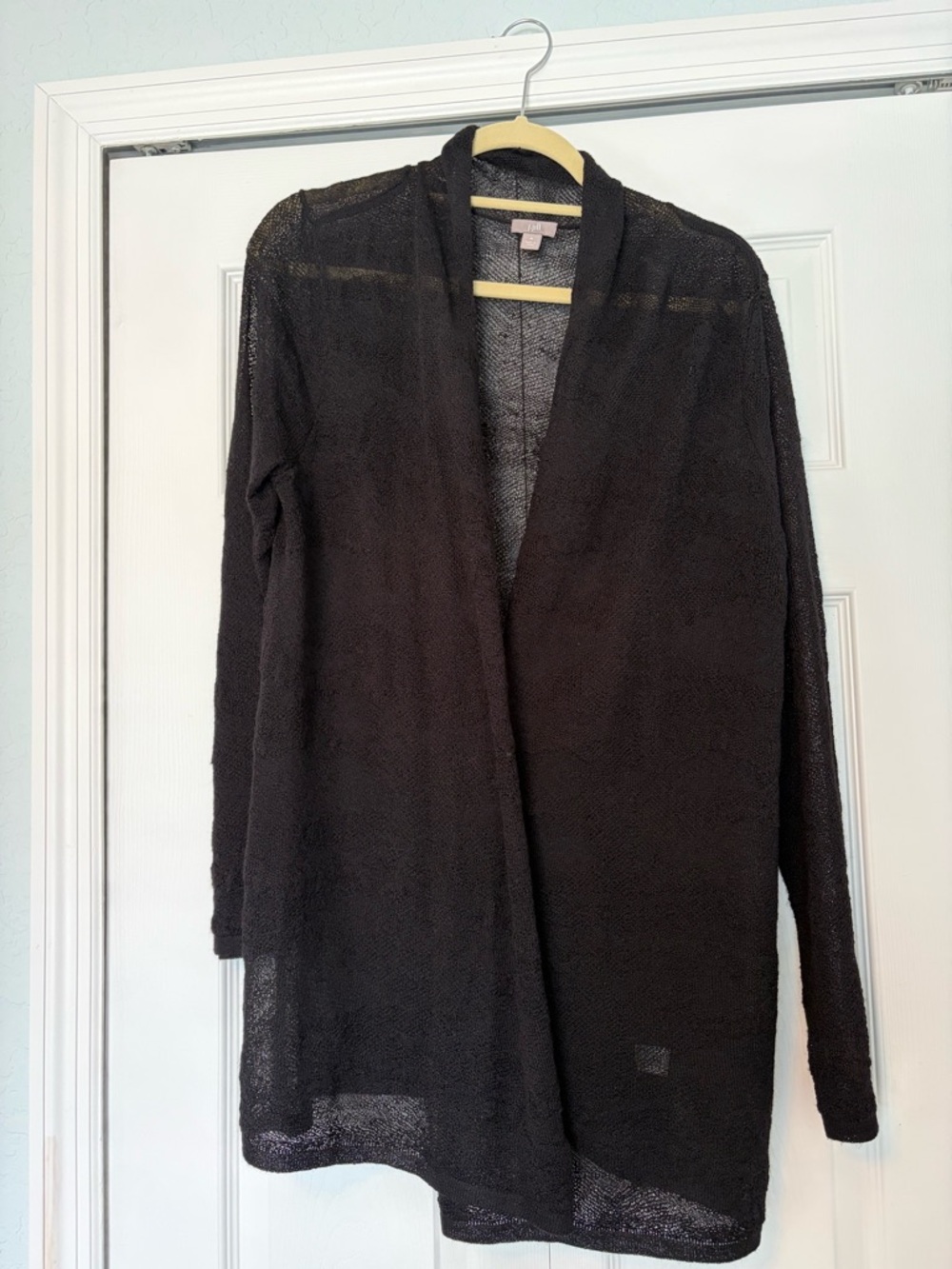 J. Jill Black Open-Front Lightweight Cardigan